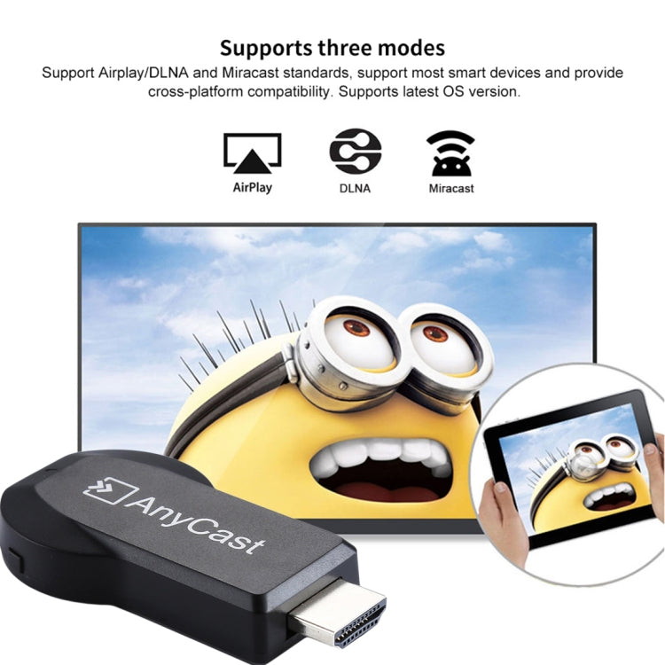 جهاز استقبال لاسلكي M2 Plus لعرض WiFi يدعم Airplay وMiracast وDLNA بدقة 1080P مع وصلة HDMI لتلفاز، متوافق مع iPhone وSamsung والهواتف الذكية الأخرى بنظام أندرويد، M2 Plus