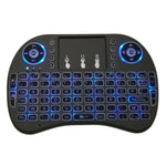 Support Language: French i8 Air Mouse Wireless Backlit Keyboard with Touchpad for Android TV Box & Smart TV & PC Tablet & Xbox360 & PS3 & HTPC/IPTV, French