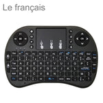 Support Language: French i8 Air Mouse Wireless Keyboard with Touchpad for Android TV Box & Smart TV & PC Tablet & Xbox360 & PS3 & HTPC/IPTV, French