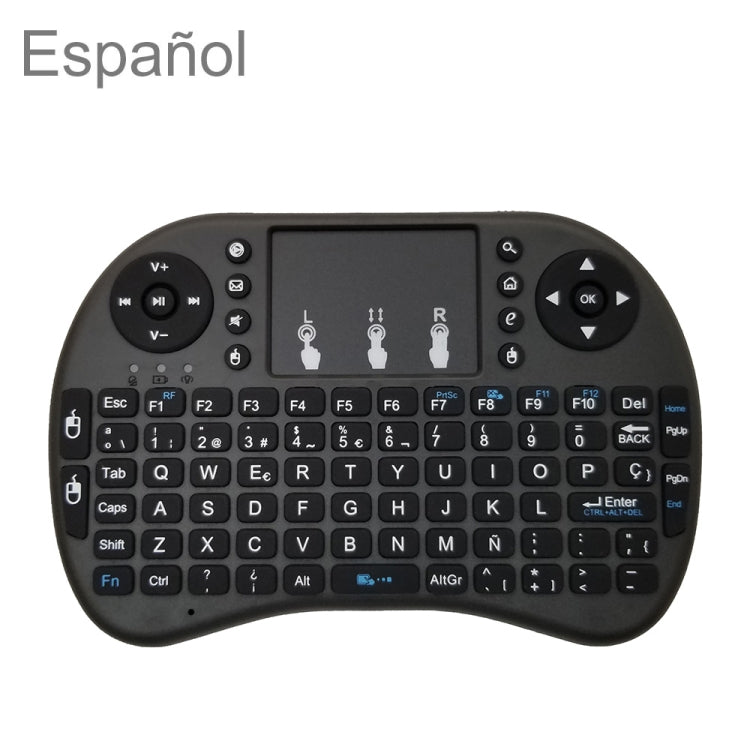 Support Language: Spanish i8 Air Mouse Wireless Keyboard with Touchpad for Android TV Box & Smart TV & PC Tablet & Xbox360 & PS3 & HTPC/IPTV, Spanish