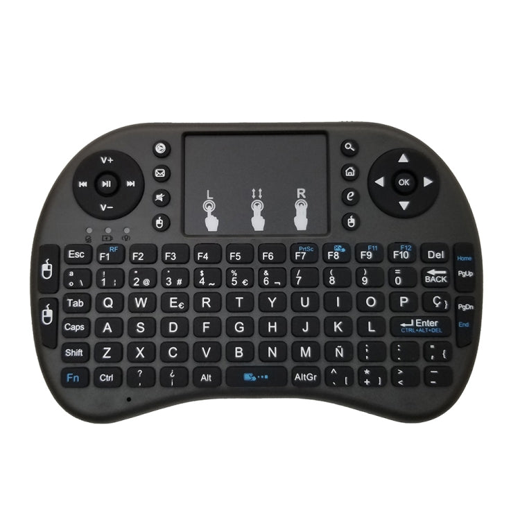 Support Language: Spanish i8 Air Mouse Wireless Keyboard with Touchpad for Android TV Box & Smart TV & PC Tablet & Xbox360 & PS3 & HTPC/IPTV, Spanish