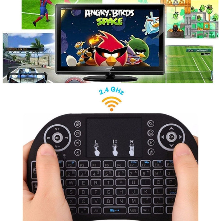 Support Language: Spanish i8 Air Mouse Wireless Keyboard with Touchpad for Android TV Box & Smart TV & PC Tablet & Xbox360 & PS3 & HTPC/IPTV, Spanish