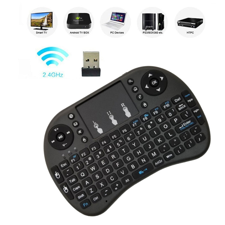 Support Language: English i8 Air Mouse Wireless Keyboard with Touchpad for Android TV Box & Smart TV & PC Tablet & Xbox360 & PS3 & HTPC/IPTV, English