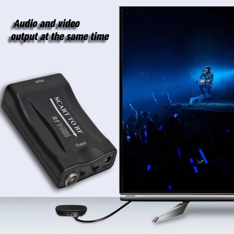محول فيديو من SCART إلى RF، يدعم RF 67.25 ميجاهرتز، 61.25 ميجاهرتز، SCART إلى RF