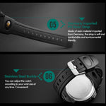 SKMEI 1258 Multifunctional Outdoor Sports Noctilucent Waterproof Wrist Watch, Size: S