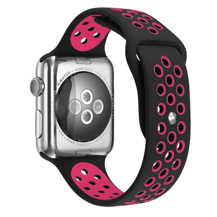 For Apple Watch Series 10 42mm / 9&8&7 41mm / SE 3&SE 2&6&SE&5&4 40mm / 3&2&1 38mm Fashionable Classical Silicone Sport Watch Band(Grey White), WA1230A, WA1230B, WA1230BG, WA1230BH, WA1230BL, WA1230BM, WA1230BR, WA1230BY, WA1230C, WA1230D, WA1230DW    ...