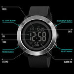SKMEI 1426 Multifunctional Outdoor Fashion Noctilucent Waterproof White Machine Rubber Ring Digital Watch, White Machine Rubber Ring, 1426 White Machine Rubber Ring