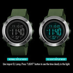 SKMEI 1426 Multifunctional Outdoor Fashion Noctilucent Waterproof White Machine Rubber Ring Digital Watch, White Machine Rubber Ring, 1426 White Machine Rubber Ring