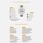 EX18 Smart Sports Watch FSTN Full View Screen Luminous Dial High Tensile TPU Strap, Support Steps Counting / Burned Calory / Calendar Date / Bluetooth 4.0 / Incoming Call Reminder / Low Battery Reminder