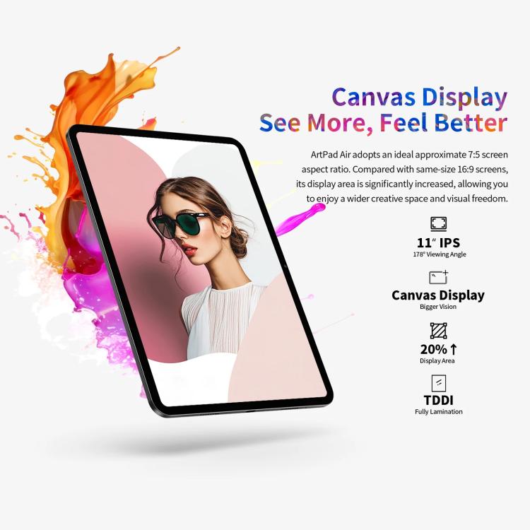 Teclast ArtPad Air Tablet PC, 8GB+128GB, 11 inch Android 15 MTK Helio G100 Octa Core, 4G Network Dual SIM, ArtPad Air