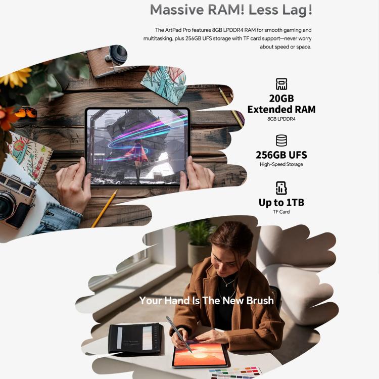 Teclast ArtPad Pro Tablet PC, 8GB+256GB, 12.7 inch Android 15 MTK Helio G99 Octa Core, 4G Network Dual SIM, ArtPad Pro