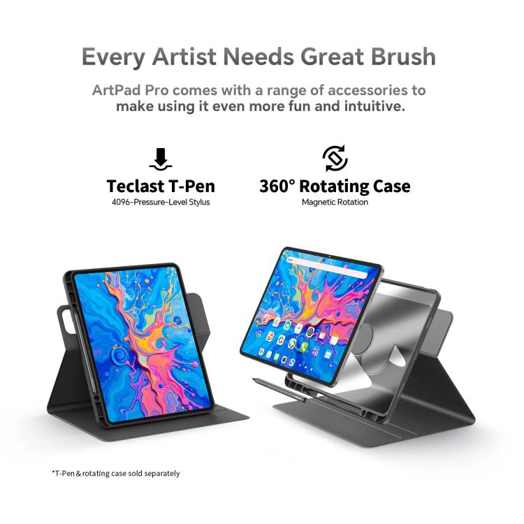 Teclast ArtPad Pro Tablet PC, 8GB+256GB, 12.7 inch Android 15 MTK Helio G99 Octa Core, 4G Network Dual SIM, ArtPad Pro