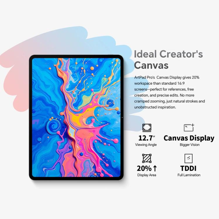 Teclast ArtPad Pro Tablet PC, 8GB+256GB, 12.7 inch Android 15 MTK Helio G99 Octa Core, 4G Network Dual SIM, ArtPad Pro