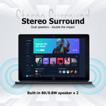 Windows 10, Intel Celeron J3455 Quad Core, Support TF Card & HDMI & Bluetooth & Dual WiFi, with Keyboard, N4000 4-Core 8GB+128GB with Keyboard