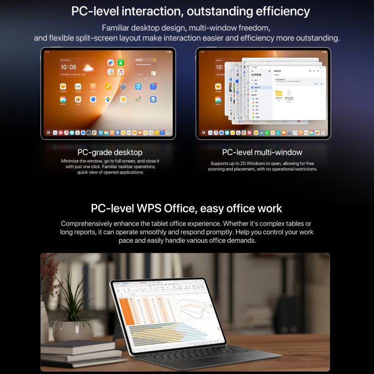 Honor MagicPad3 Pro 13.3 inch WiFi Tablet PC, 16GB+512GB MagicOS 10.0 Qualcomm Snapdragon 8 Lite Gen5 Octa Core, 16GB+512GB