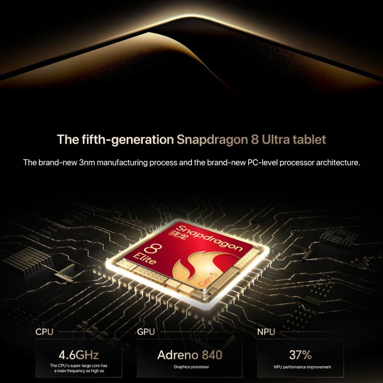 Honor MagicPad3 Pro 13.3 inch WiFi Tablet PC, 12GB+512GB MagicOS 10.0 Qualcomm Snapdragon 8 Lite Gen5 Octa Core, 12GB+512GB