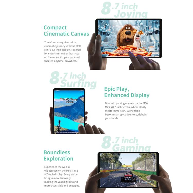 Teclast M50 Mini WiFi Tablet PC, 4GB+128GB, 8.7 inch Android 15 Unisoc T606 Octa Core, M50 Mini