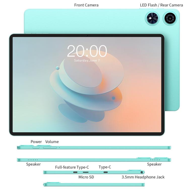 Teclast P50AI WiFi Tablet PC, 6GB+128GB, 11 inch Android 15 Allwinner A733 Octa Core with NPU, P50AI