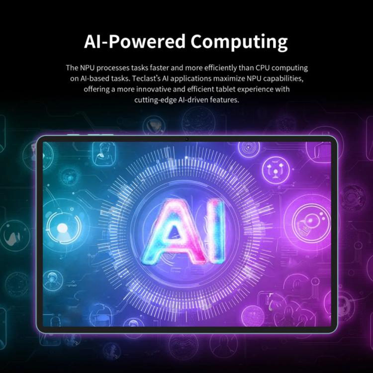 Teclast P50AI WiFi Tablet PC, 6GB+128GB, 11 inch Android 15 Allwinner A733 Octa Core with NPU, P50AI