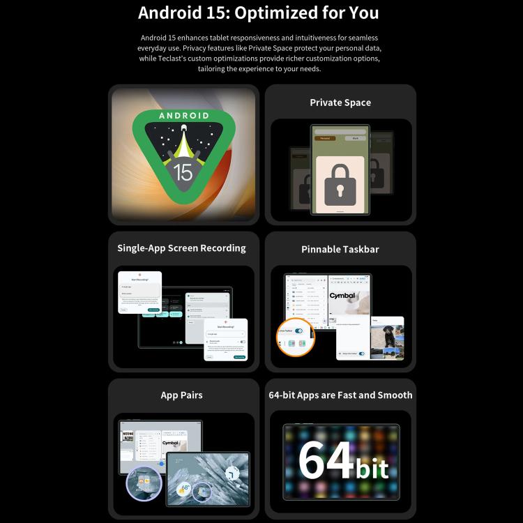 Teclast T65 Plus 4G LTE Tablet PC, 8GB+256GB, 13.4 inch Android 15 MediaTek Helio G99 Octa Core, Support Dual SIM, T65 Plus