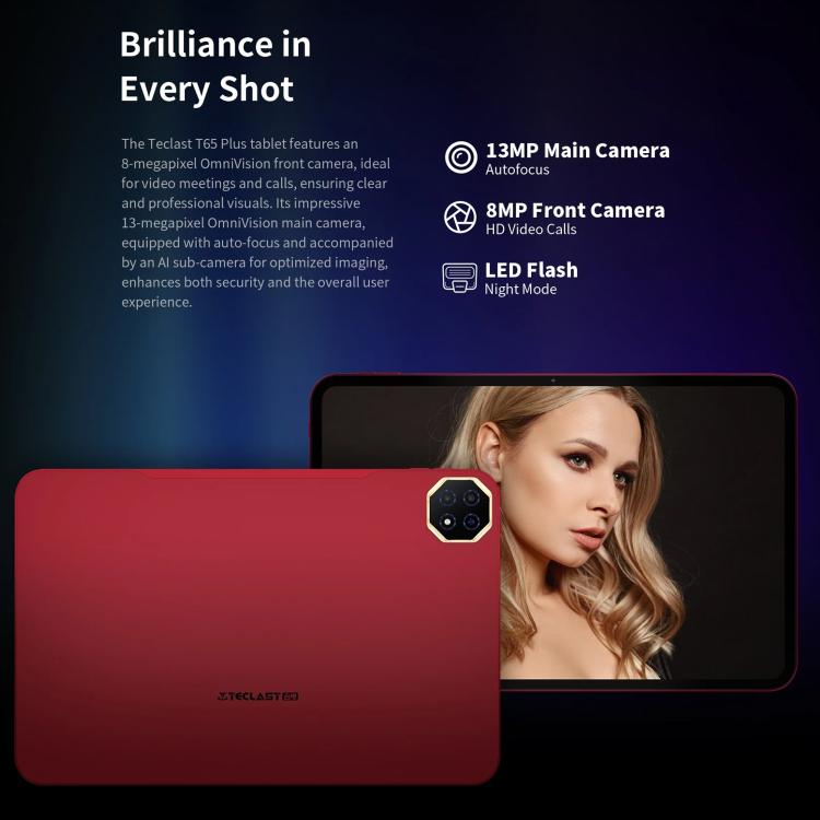 Teclast T65 Plus 4G LTE Tablet PC, 8GB+256GB, 13.4 inch Android 15 MediaTek Helio G99 Octa Core, Support Dual SIM, T65 Plus