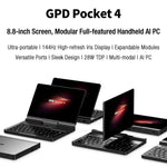 GPD Pocket 4 Handheld-Gaming-PC, 32 GB + 2 TB, 8,8 Zoll, Windows 11 Home, AMD Ryzen AI 9 HX 370, EU-Stecker, Ryzen AI9 32 GB + 2 TB