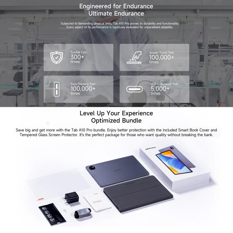 Ulefone Tab A10 Pro Tablet PC, 6GB+128GB, 11 inch Android 14 MediaTek MT8786 Octa Core 4G Network, EU Plug, Tab A10 Pro