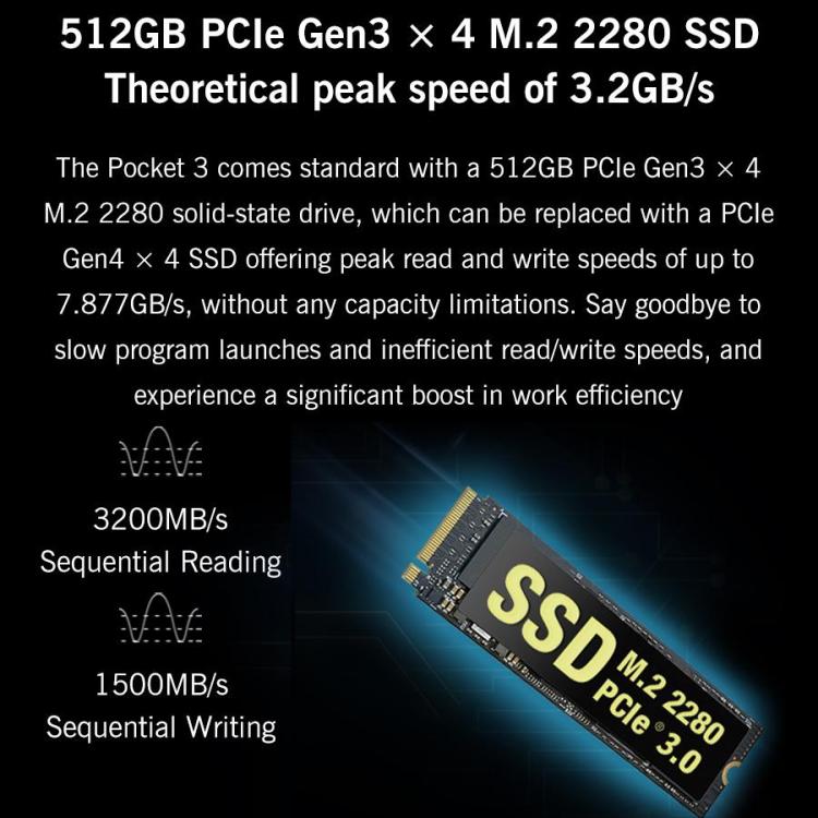 GPD Pocket 3 Handheld PC, 16GB+512GB, 8 inch Windows 11 Home Intel Core i3-1125G4, EU Plug, WMC2572EU, WMC2572UK, WMC2572US