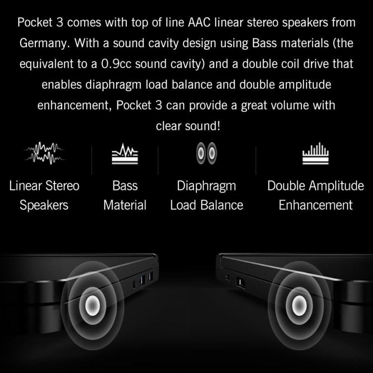 GPD Pocket 3 Handheld PC, 16GB+512GB, 8 inch Windows 11 Home Intel Core i3-1125G4, EU Plug, WMC2572EU, WMC2572UK, WMC2572US