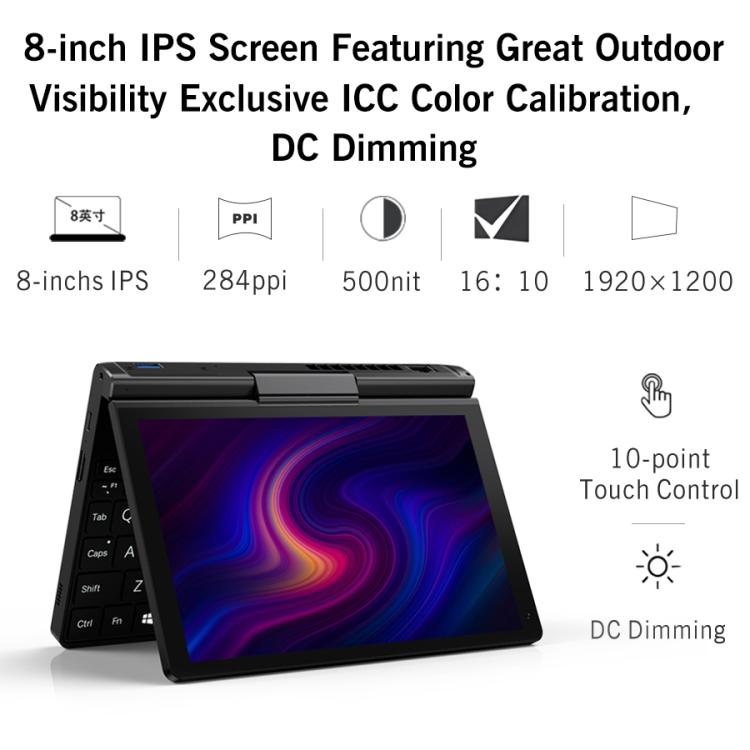 GPD Pocket 3 Handheld PC, 16GB+512GB, 8 inch Windows 11 Home Intel Core i3-1125G4, EU Plug, WMC2572EU, WMC2572UK, WMC2572US