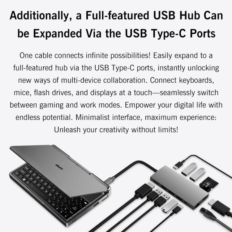 GPD MicroPC 2 Handheld Gaming PC, 16GB+512GB, 7 inch Windows 11 Pro Intel Processor N250, US Plug, WMC2573AU, WMC2573EU, WMC2573UK, WMC2573US