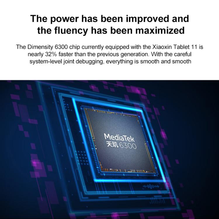 Lenovo Xiaoxin Pad 11 Paperlike Screen, 11 inch WiFi Tablet, 8GB+128GB, Android 15, MediaTek Dimensity 6300 Octa Core,US Plug, 8GB+128GB Soft Light Screen