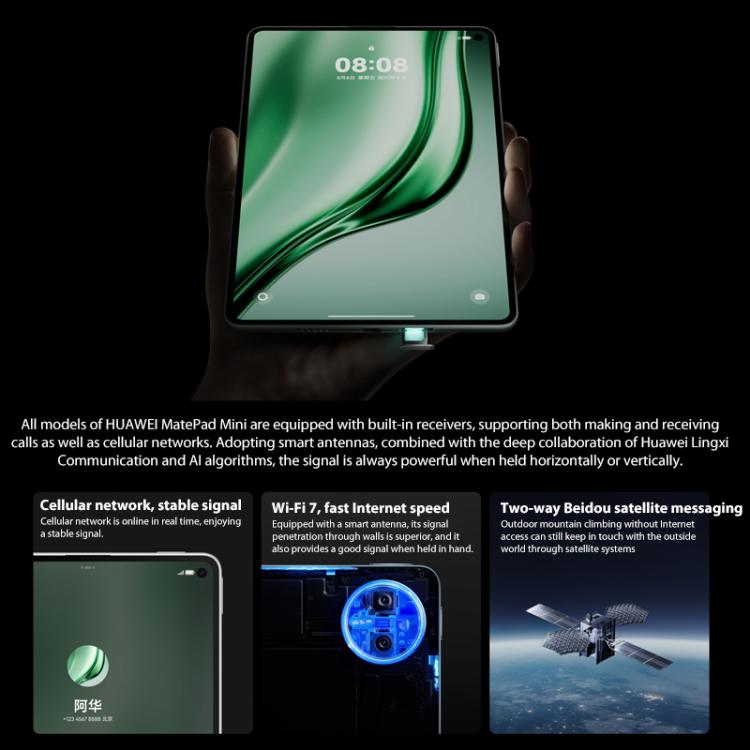 HUAWEI MatePad Mini 5G 8 inch Soft Light Screen, 12GB+512GB, HarmonyOS 5.1 Hisilicon Kirin 9010, Not Support Google Play, 12GB+512GB Soft Light Screen