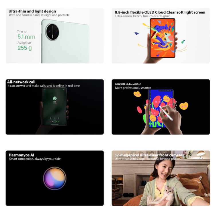 HUAWEI MatePad Mini 5G 8 inch Soft Light Screen, 12GB+512GB, HarmonyOS 5.1 Hisilicon Kirin 9010, Not Support Google Play, 12GB+512GB Soft Light Screen