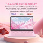 GXMO T152J 15.6 inch Laptop, 16GB+512GB, Windows 11 Pro Intel Celeron N5100 Quad Core, Support Fingerprint Unlock, EU Plug, 16GB+512GB, EU Plug
