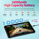 جهاز لوحي متين مقاوم للماء UNIWA UTAB R1040 IP67، 8GB+128GB، شاشة 10.1 بوصة أندرويد 15 معالج Mediatek MT8786 ثماني النواة، شبكة: 4G، قابس أمريكي، UTAB R1040