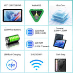 جهاز لوحي متين مقاوم للماء UNIWA UTAB R1040 IP67، 8GB+128GB، شاشة 10.1 بوصة أندرويد 15 معالج Mediatek MT8786 ثماني النواة، شبكة: 4G، قابس أمريكي، UTAB R1040