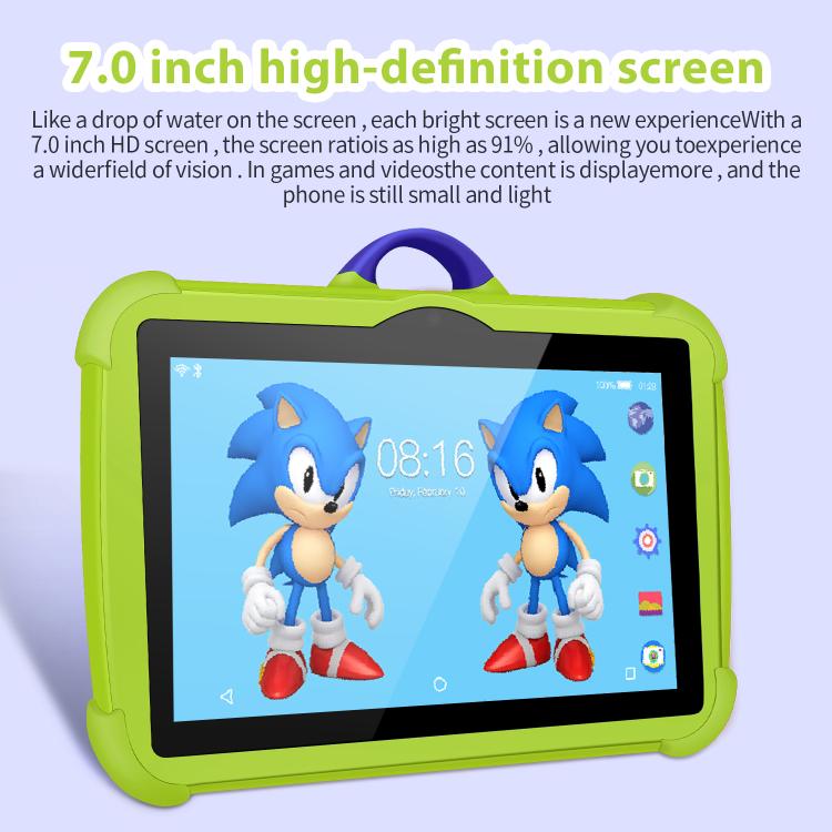 BDF C8 7 inch WiFi Kids Tablet PC, 2GB+32GB, Android 8.1 MTK6735 Octa Core CPU, US Plug, 4GB+64GB