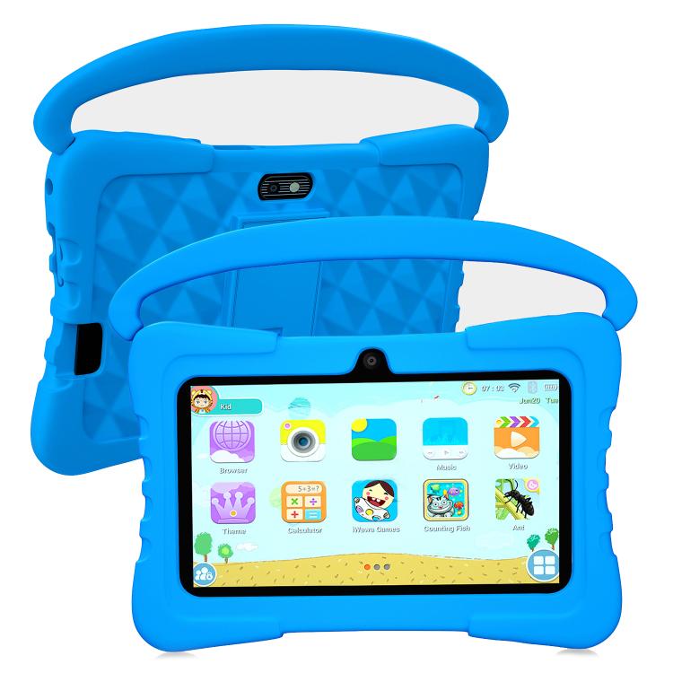BDF K3 7 inch WiFi Kids Tablet PC with Silicone Case, 2GB+32GB, Android 8.1 MTK6735 Quad Core CPU, US Plug, 4GB+64GB