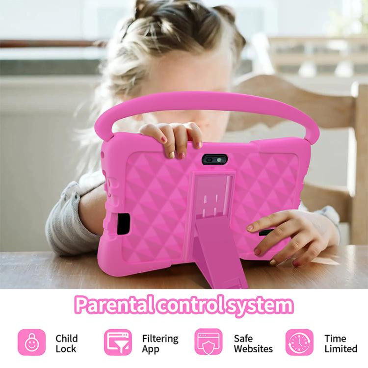 BDF K3 7 inch WiFi Kids Tablet PC with Silicone Case, 2GB+32GB, Android 8.1 MTK6735 Quad Core CPU, US Plug, 4GB+64GB