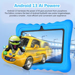 BDF T7 7 inch WiFi Kids Tablet PC with Silicone Case, 2GB+32GB, Android 8.1 MTK6735 Quad Core CPU, US Plug, 4GB+64GB