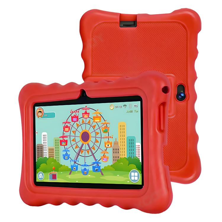 BDF T7 7 inch WiFi Kids Tablet PC with Silicone Case, 2GB+32GB, Android 8.1 MTK6735 Quad Core CPU, US Plug, 4GB+64GB