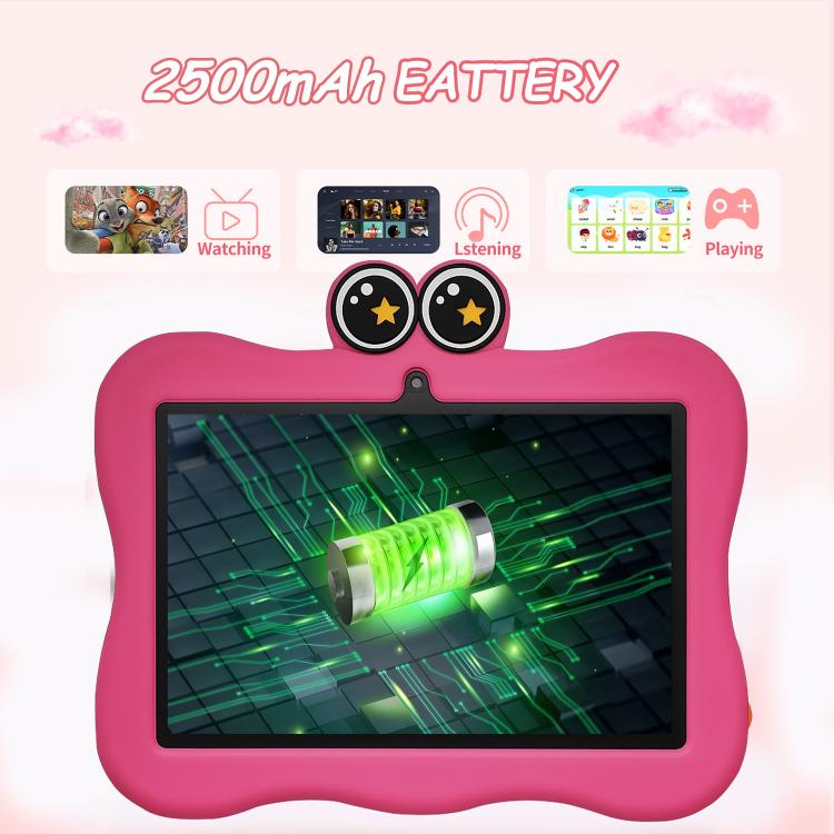 BDF 7 inch WiFi Kids Tablet PC with Crab Silicone Case, 1GB+16GB, Android 8.1 MTK6735 Quad Core CPU, US Plug, 3GB+32GB