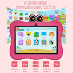 BDF 7 inch WiFi Kids Tablet PC with Crab Silicone Case, 2GB+32GB, Android 8.1 MTK6735 Quad Core CPU, US Plug, 4GB+64GB