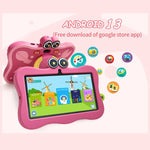 BDF 7 inch WiFi Kids Tablet PC with Crab Silicone Case, 2GB+32GB, Android 8.1 MTK6735 Quad Core CPU, US Plug, 4GB+64GB