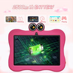 BDF 7 inch WiFi Kids Tablet PC with Crab Silicone Case, 2GB+32GB, Android 8.1 MTK6735 Quad Core CPU, US Plug, 4GB+64GB