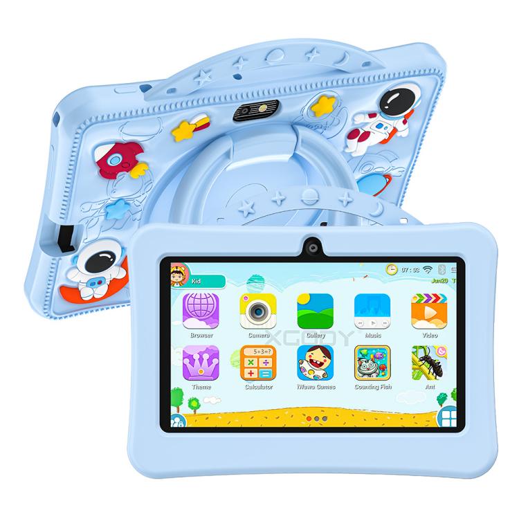 BDF 7 inch WiFi Kids Tablet PC with Portable Astronaut Silicone Case, 1GB+16GB, Android 8.1 MTK6735 Quad Core CPU, US Plug, 3GB+32GB