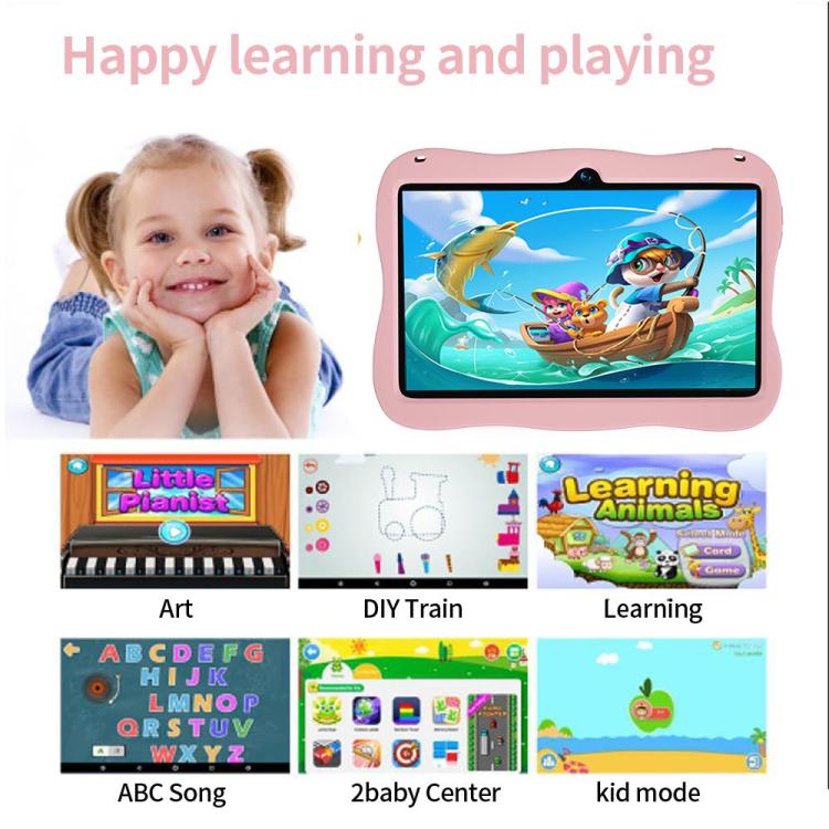 BDF 7 inch WiFi Kids Tablet PC with Spaceman Silicone Case, 2GB+32GB, Android 8.1 MTK6735 Quad Core CPU, US Plug, 4GB+64GB