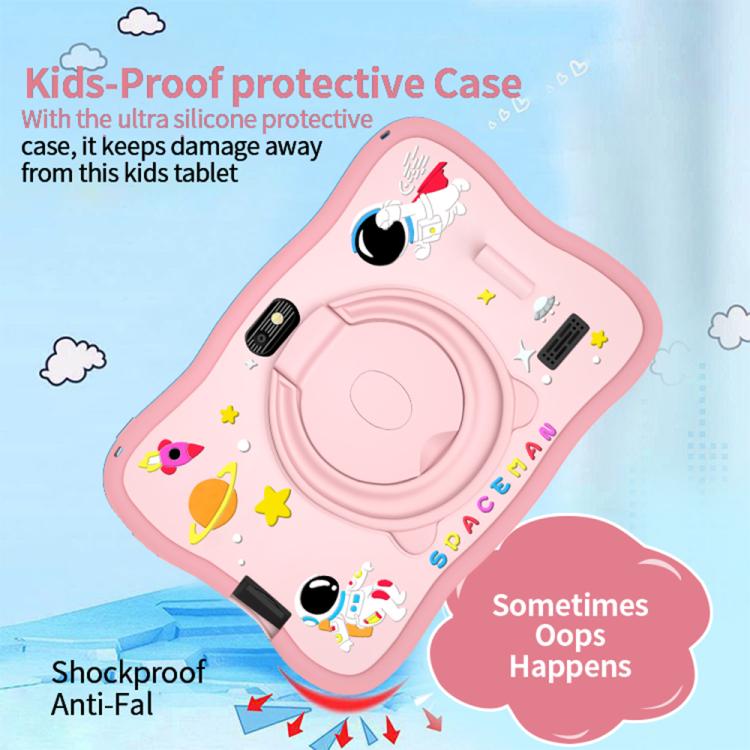 BDF 7 inch WiFi Kids Tablet PC with Spaceman Silicone Case, 2GB+32GB, Android 8.1 MTK6735 Quad Core CPU, US Plug, 4GB+64GB