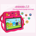 BDF 7 inch WiFi Kids Tablet PC with Giraffe Silicone Case, 1GB+16GB, Android 8.1 MTK6735 Quad Core CPU, US Plug, 3GB+32GB